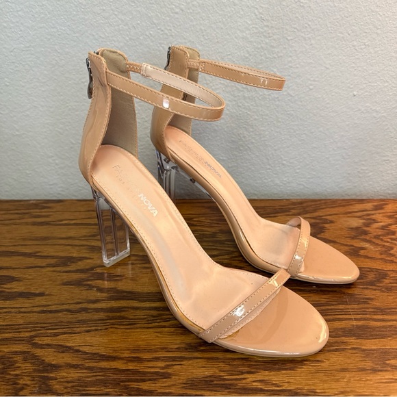 Fashion nova really hope so healed nude sandals size 8.5M - Picture 3 of 12